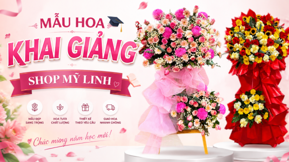 Mẫu Hoa Khai Giảng Tại Shop Hoa Mỹ Linh – Gửi Trọn Niềm Vui Ngày Tựu Trường