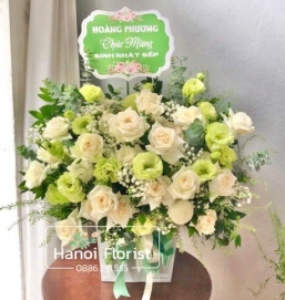 HOA GIỎ (HỒNG XANH KẾT HỢP TRẮNG)