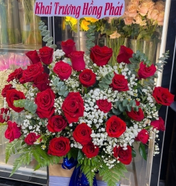 Giỏ hoa 1 hoa hồng đỏ